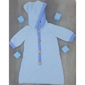 Baby‎ Hooded Pajamas, Baby Boy Hooded Sleeper, Button up Baby Pajamas, Newborn